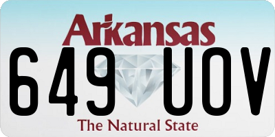 AR license plate 649UOV