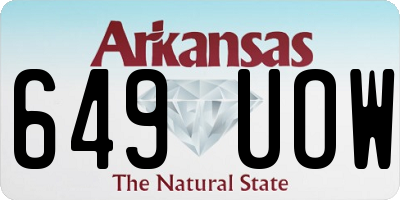 AR license plate 649UOW
