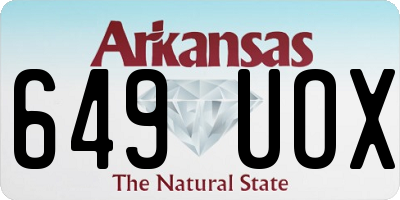 AR license plate 649UOX