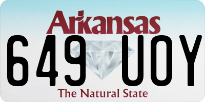 AR license plate 649UOY