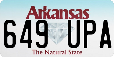 AR license plate 649UPA