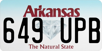 AR license plate 649UPB