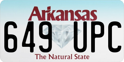 AR license plate 649UPC