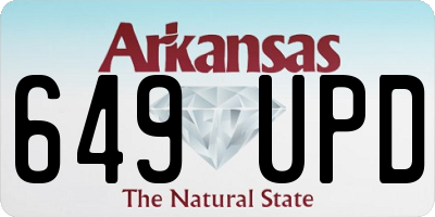 AR license plate 649UPD