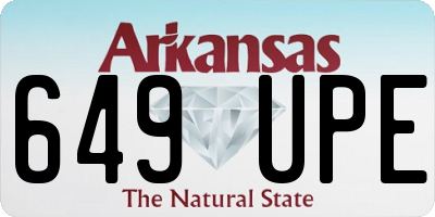AR license plate 649UPE