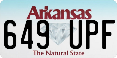 AR license plate 649UPF