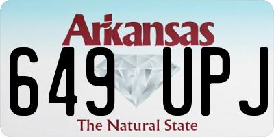 AR license plate 649UPJ