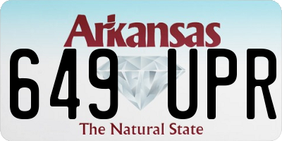 AR license plate 649UPR