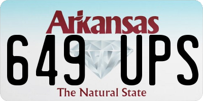 AR license plate 649UPS