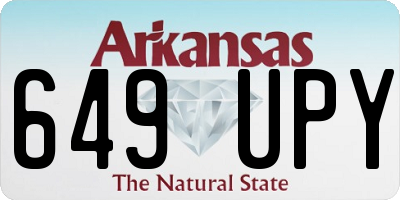 AR license plate 649UPY