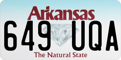 AR license plate 649UQA