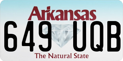AR license plate 649UQB