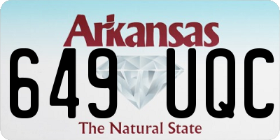 AR license plate 649UQC