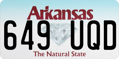 AR license plate 649UQD
