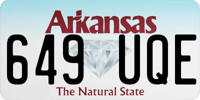 AR license plate 649UQE