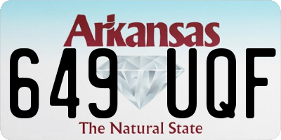 AR license plate 649UQF