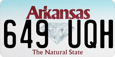 AR license plate 649UQH