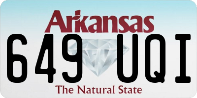 AR license plate 649UQI