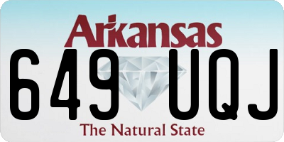 AR license plate 649UQJ