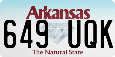 AR license plate 649UQK
