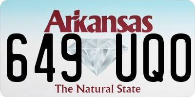 AR license plate 649UQO