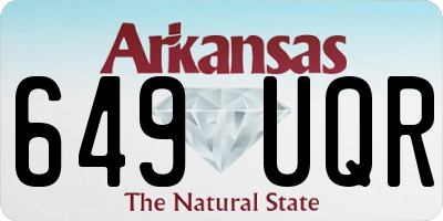AR license plate 649UQR