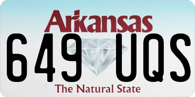 AR license plate 649UQS