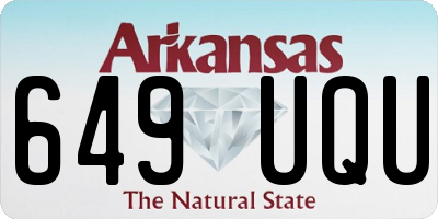 AR license plate 649UQU