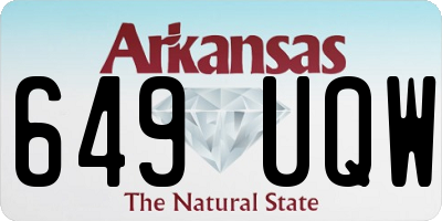 AR license plate 649UQW