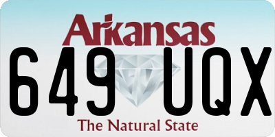 AR license plate 649UQX