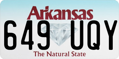 AR license plate 649UQY