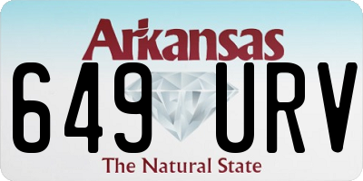 AR license plate 649URV