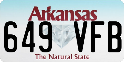 AR license plate 649VFB