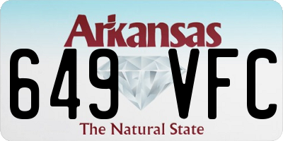 AR license plate 649VFC
