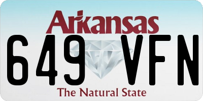 AR license plate 649VFN