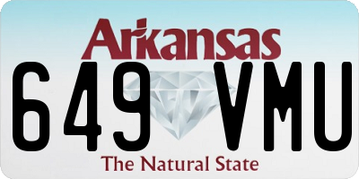 AR license plate 649VMU