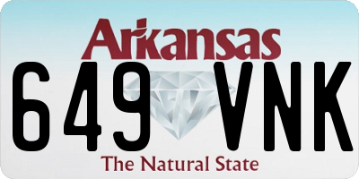 AR license plate 649VNK
