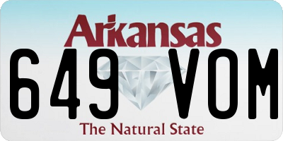 AR license plate 649VOM