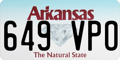 AR license plate 649VPO