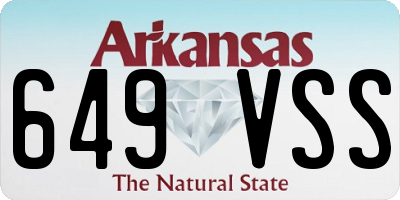 AR license plate 649VSS