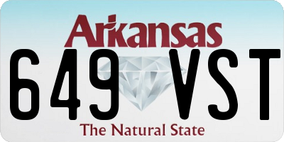 AR license plate 649VST