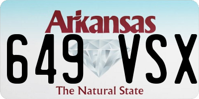 AR license plate 649VSX