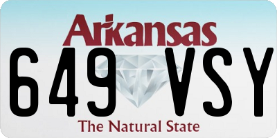 AR license plate 649VSY