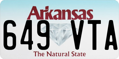 AR license plate 649VTA