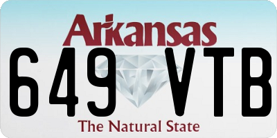 AR license plate 649VTB