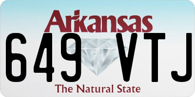 AR license plate 649VTJ