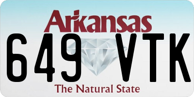AR license plate 649VTK