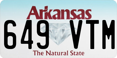 AR license plate 649VTM