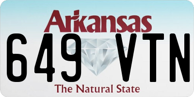 AR license plate 649VTN