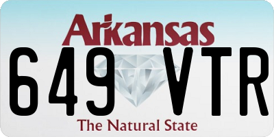 AR license plate 649VTR